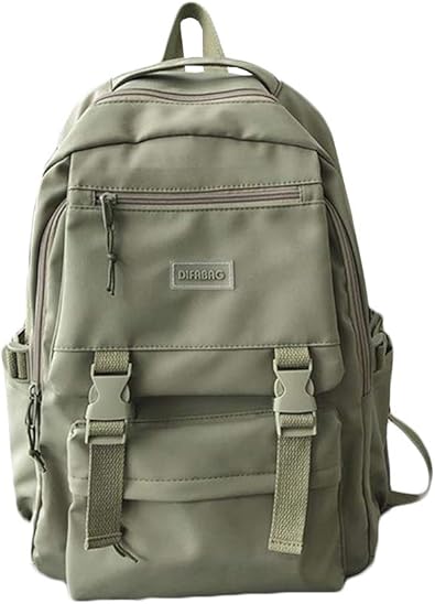 Amazon Co Jp スーイ リュックサック 学生バッグ バック 高校生 初中生 旅行 学生用 おしゃれ 学院風 純色 韓国式 通勤 通学 お出かけ リュック 男女兼用 軽量 レディース 可愛い キャンバスリュック グリーン ｆ シューズ バッグ