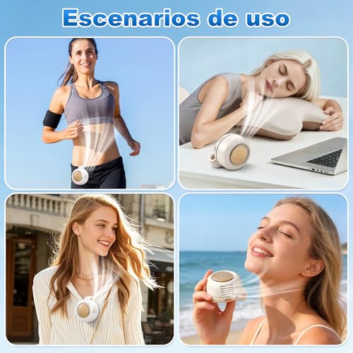 Mini Ventilador Portátil con Clip, 3 Velocidades, 360° Giratorio, Ajustable y Ciclónico, Ideal para Camisa, Oficina, Viajes y Exterior, Color Blanco, Carga Tipo C