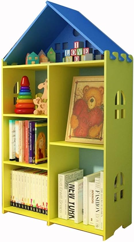 Amazon Dd 棚 子供棚カラフル楽しい収納棚子供向けの本工芸品 おもちゃ 城の本棚 子供部屋 幼稚園 保育園 プレイルーム用 Color Blue Green 収納家具 オンライン通販