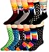 Men's Cotton Blend Socks, Fun and Funky Patterns and Colors -12 Pack- by Zeke Fun Times, Fits Shoe size 6-12 The Party Collection