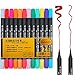 Huhuhero Double-Ended Fine and Soft Brush Tip Watercolor Art Pen Markers, Assorted Colors (No Duplicates), 24 Pack