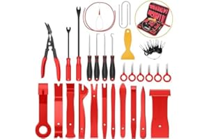 Fstop Labs 39 Pieces Auto Upholstery Trim and Molding Removal Tool Kit, Car Dash Panel Removal and Install Kit with Storage Bag