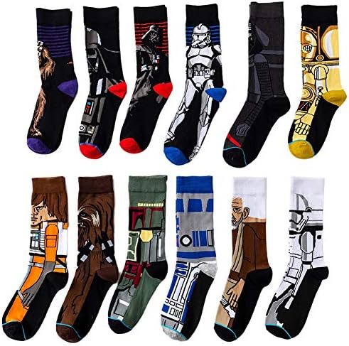 ASWER Men's 3 Pairs Star Wars Sport Cotton Socks Athletic Casual Crew Socks