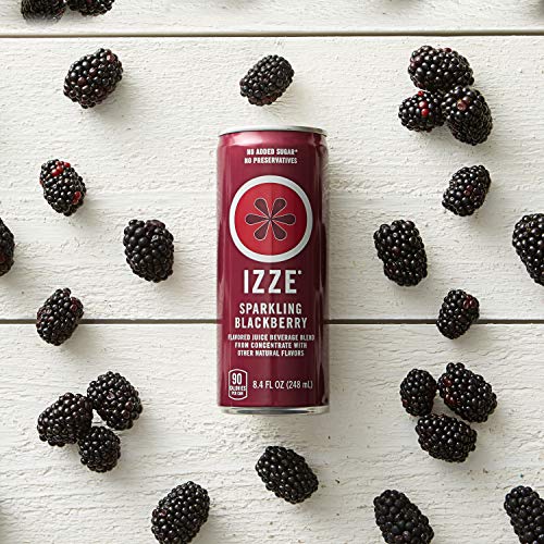 IZZE Sparkling Juice, Blackberry, 8.4 oz Cans, 4 Count