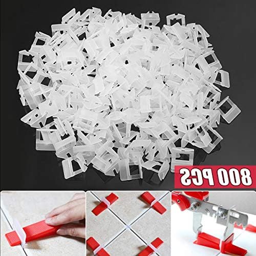 800PCS Tile Leveling System Clips Kit Wall Floor Tile Spacer Tiling Tool 1.0mm