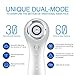 Hangsun Electric Face Brush SC200 Facial Brush Waterproof Sonic Cleansing System Portable Face Exfoliator Rechargeable Cleanser Massager Scrubber with 3 Replacement Heads for Body Skin Care (White)