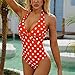 Leadmall Women Halter Monokini Swimsuit – Ladies Vintage Polka Dot V Neck One Piece Bikini – Summer Beachwearthumb 4