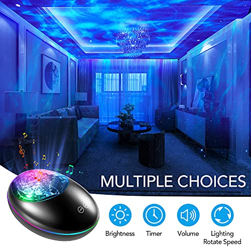 LED Sternenhimmel Projektor, Galaxy projector, Mini star Lampe, Kinder Nachtlicht Baby,Musik Bluetooth Sternlicht mit Fernbedienung Timer,Sternenprojektor Licht Farbwechsel für Erwachsene Schlafzimmer