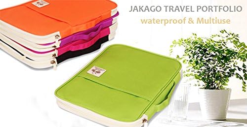 JAKAGO A4 Document Case,Conference Folder with Zip and Handle,Notepad Carrying Case with Various Pockets Suitable for Books/Notebooks/Papers/Pens/Ipad/Files(Green) - Image 3