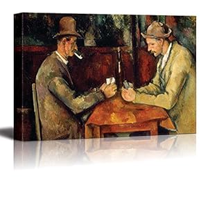 Card Players by Paul Cezanne Giclee Canvas Prints Wrapped Gallery Wall Art | Stretched and Framed Ready to Hang - 12" x 18"