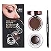 UCANBE 4 in 1 Black Brown Eyeliner Gel and Eyebrow Powder Makup Set Professional Water-proof Long Lasting Eye Liner Brow Kit with Double Ended Brush