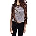 Beautygirl Women Casual Short Sleeve Crop Top Letter Printed T-Shirt