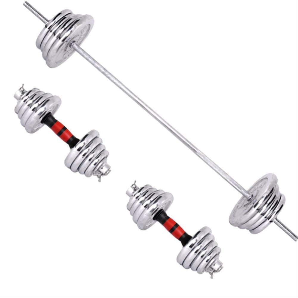 Vvlo Barbell Weights Plated Fitness Double Use Dumbbell Combination Straight Shank Small Hole Dumbbell 50kg Dumbbell Set Indoor Exercise (Size : 20)