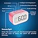 GEREE Alarm Clock, Cute Emoji Desk Clock Smart Backlight/Temperature/Snooze Wake Up Alarm Clocks for Bedrooms, Office Desk Cube Alarm Clock Battery Operated Best Gift for Kids, Family (Pink)