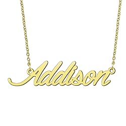 BYBWBL Addison Name Pendant Necklace 18k Gold