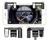 Mobile Game Controller Aimus L1R1 Sharpshooter Aiming Triggers for PUBG/Fornite/ Knives Out/Rules of Survival, Fits for 4.5-6.5inch Android Phone/iPhone [1 Pair, Upgraded Metal Edition] (Black)