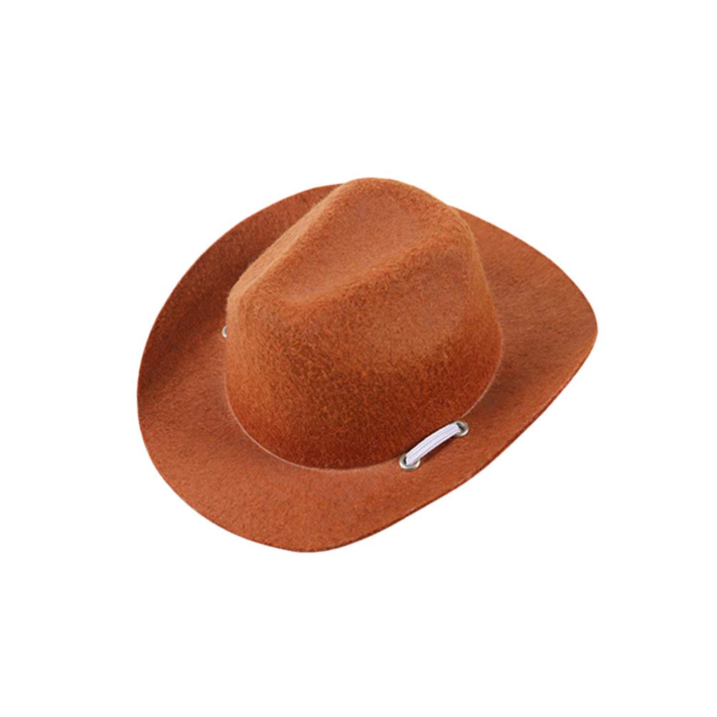 Dog Hat Soilid Color Pet Cat Costume Accessories for Puppy Pet Dog Cat (Chocolate)