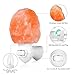 Himalayan Salt Lamp, Elfeland Mini Hand Carved Natural Crystal Salt Lamp Night Light Gift with Cordless Holder for Bedroom, Stair, Porch (Natural Shape)