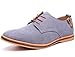 DADAWEN Men's Classic Suede Leather Oxford Dress Shoes Business Casual Shoes Grey US Size 10.5