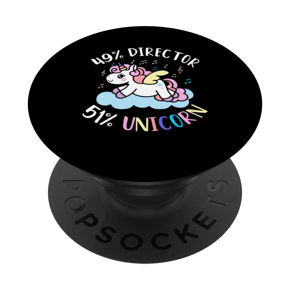 Band Director - Unicorn Horned Mythical Flying Horse Lover PopSockets Swappable PopGrip