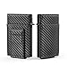 SHILFID RFID Credit Card Holder Leather Thin Carbon Fiber Wallet for men Black