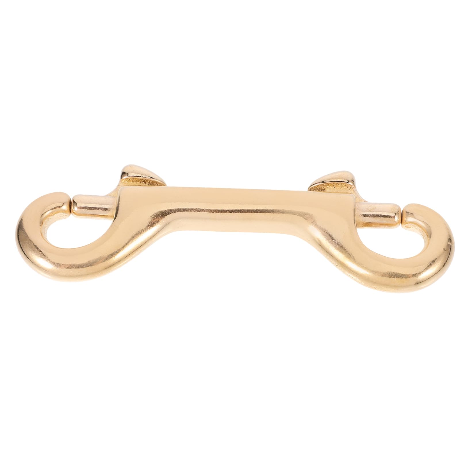 ULTECHNOVO Keyring Clips Brass Double End Snap, Brass Lobster Clasp Bolt Snaps Double Ended Hook for Diving Pet Luggage Outdoor Mountaineering (90mm, 1pc)