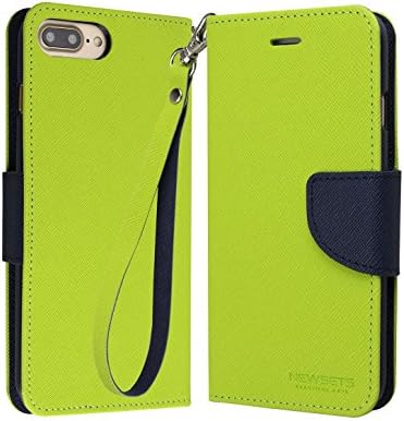 iPhone 7 Plus Case, Fancy Diary [ Drop Protection ] Newsets [ Wallet Type ] Premium PU Leather Case [ ID Credit Card Slots &amp; Cash Slot ] Stand Flip Cover for Apple iPhone 7 Plus (5.5") - Green