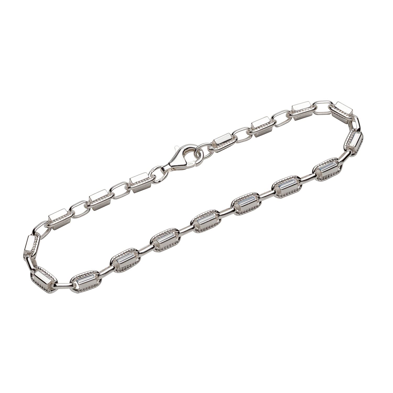 NKlaus bracelet 925 Sterling Silver 19cm link chain unisex bracelet chain designer chain 12055