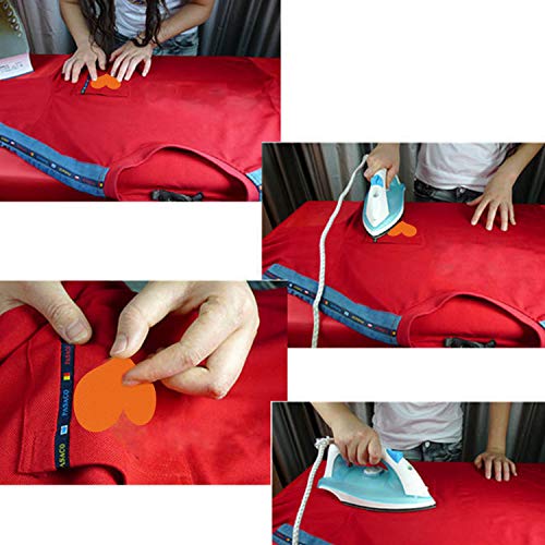 SUBANG 34 Pieces Colorful Iron on Patches for Jeans Clothes Fabric Patches Kit, 29 Colors 4.9 x 3.7 Inch