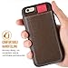 iPhone 7 Leather Case, iPhone 7 Wallet Case, LAMEEKU Protective Wallet case shockproof Leather cover with Credit Card Slot Holder, Case cover For Apple iPhone 7 (2016) Brown