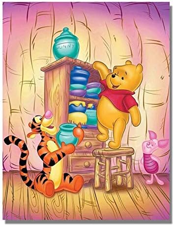 Diamond Mosaic Diamond Painting Winnie Pooh and Friends Cross Stitch Kit Diamonds Embroidery Round Drill Home Decoration 5d DIY 50x70cm