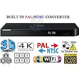 SAMSUNG J6300 - 4K Upscale - 2D/3D - Wi-Fi - Region Free Blu Ray Disc DVD Player - PAL/NTSC - USB - 100-240V 50/60Hz for World-Wide Use & 6 Feet Multi System HDMI Cable