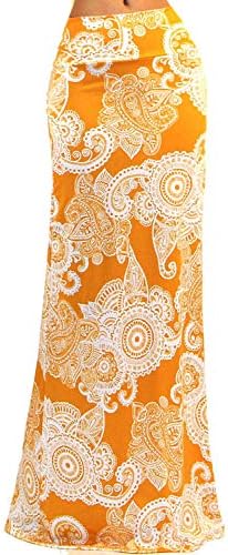 GotStyle Vivicastle Women's Spand Long Solid Rayon Foldover Maxi Skirt
