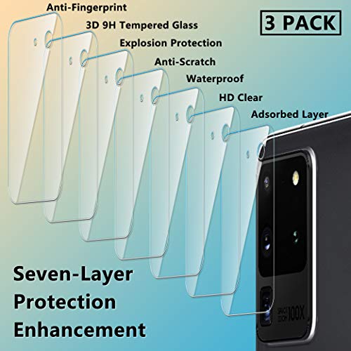 [ 3 Pack] UniqueMe Camera Lens Protector for Samsung Galaxy S20 Ultra