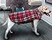 MIGOHI Dog Jackets for Winter, Windproof Waterproof Reversible Dog Coat for Cold Weather, British Style Plaid Warm Dogs Vest for Small Medium Large Dogs, Red, XXXL