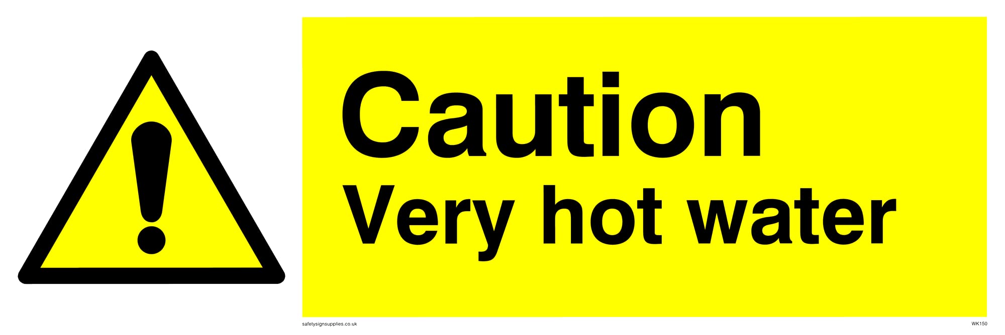 Pack of five - Caution Very Hot Water Sign - 300x100mm - L31