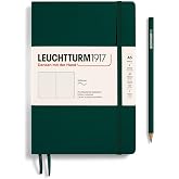 LEUCHTTURM1917 - Notebook Softcover Medium A5-123 Numbered Pages for Writing and Journaling (Forest Green, Dotted)