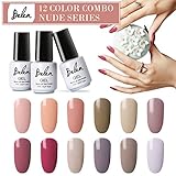 Gel Nail Polish Kit Belen 12pcs Soak Off UV LED Nail Varnish New Start Set Nude Color Collections Lacquers Manicure Nail Art Gift Sets