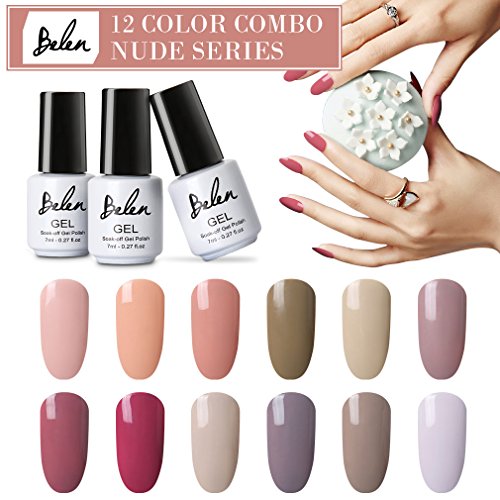 Gel Nail Polish Kit Belen 12pcs Soak Off UV LED Nail Varnish New Start Set Nude Color Collections Lacquers Manicure Nail Art Gift Sets Gel Nail Polish Kit Belen 12pcs Soak Off UV LED Nail Varnish New Start Set Nude Color Collections Lacquers Manicure Nail Art Gift Sets