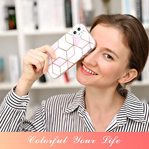 FITFORT iPhone 11 Protective Case with Screen Protector Full-Body Slim Rugged Stylish 3D Case, Shock Drop Proof Impact Resist Extreme Durable Protective Case for Ladies and Girl Compatible with iPho