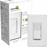 Leviton Decora Smart Dimmer Switch, 0-10V, Wi-Fi, Neutral Wire Required, Works with Matter, My Leviton, Alexa, Google Assista