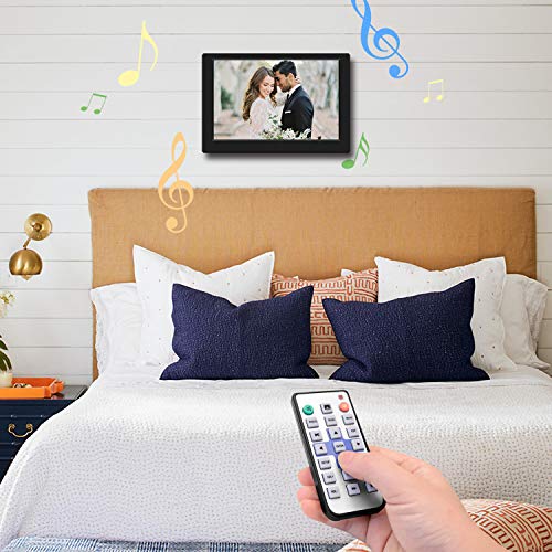 Tenswall 10 Inch Digital Photo Frame Upgraded HD1280x800,16:10 Digital Picture Frame Full IPS Display Photo/Music/Video/Calendar, Auto On/Off Timer, Support 32GB USB Drives/SD Card,Remote Control