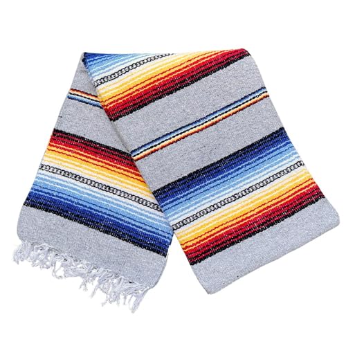 Striped Mexican Baja Blanket