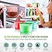 Reusable Silicone Food Bags (Large and Small, Set of 4) + Bonus Stainless Steel Straws & Produce Storage Bags - Insulated Plastic Lunch Bag - Baggies for Sandwich, Kids, Snack, Freezer Dishwasher Safe