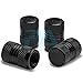 PA Aluminum Alloy Wheel Tire Valve Stem Caps (Black)