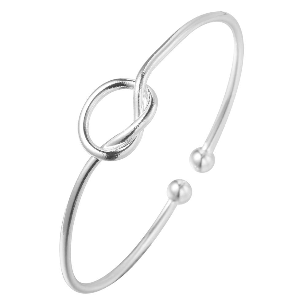 Chereda Love Hearth Knot Cuff Bangles Bracelets Accessories Girls Women Valentine's Day Gift 925 Sterling Silver
