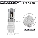 YITAMOTOR 3157 LED Tail Brake Reverse White Bulb High Power 30W CK 3156 3047 3057 (Pack of 2)