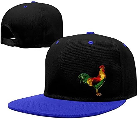 XianC Sings The Rooster Flat Bill Snapback Adjustable Visor Hat RoyalBlue