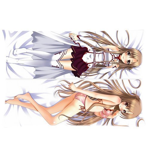 Custom Hot Anime Soft Cotton Pillowcase Popular 20*30 Inch Sword Art Online YuuKi Asuna Sexy Girl Comfortable Two Sides Printed Cushion cases