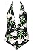 Cupshe Fashion Women's Lily Printing Padding Halter One Piece Swimsuit